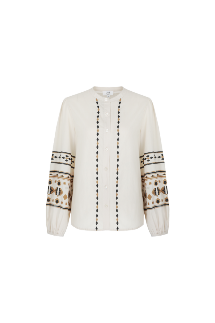 C&S Cascade blouse sand - Afbeelding 3