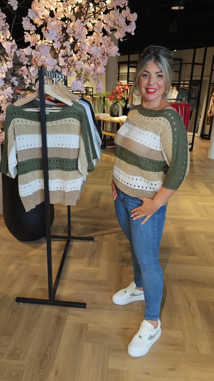 Triple nine Clara top legergroen