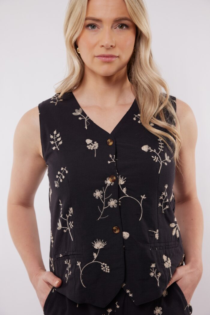 C&S Postiano gilet black