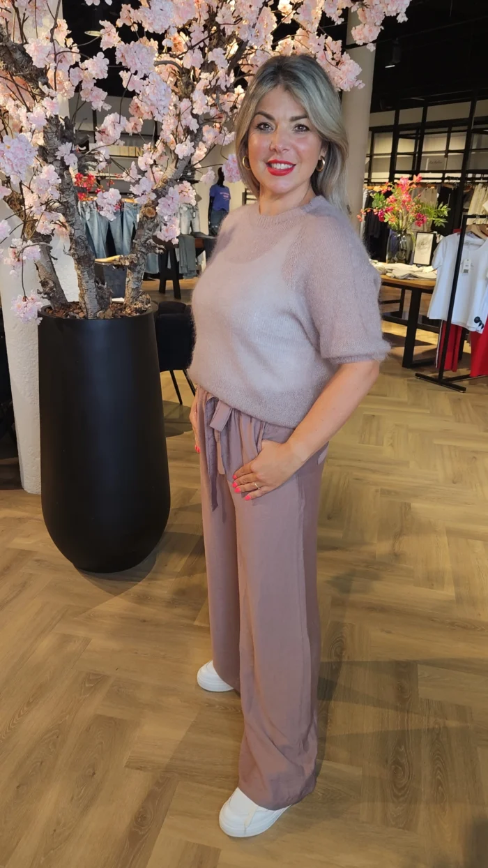 Sophia Wide leg broek taupe