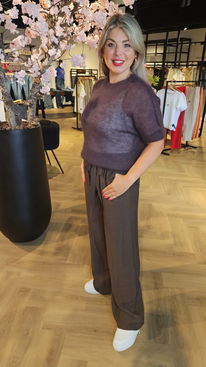 Alpaca top bruin - Afbeelding 2