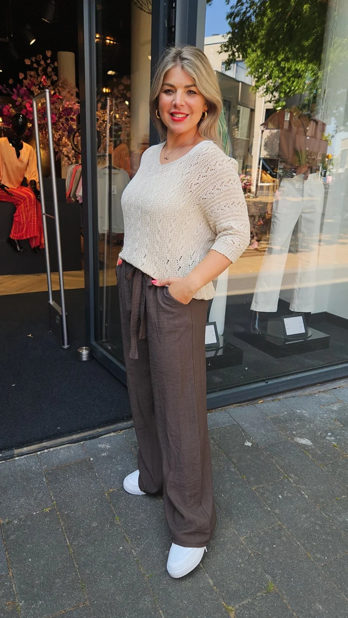 Viginia glitter top beige