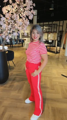 Mi Piaci t-shirt met ronde hals streep