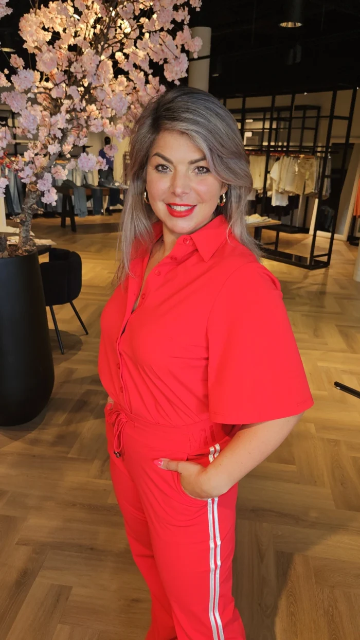 Mi Piaci Blouse wijde rood - Afbeelding 2