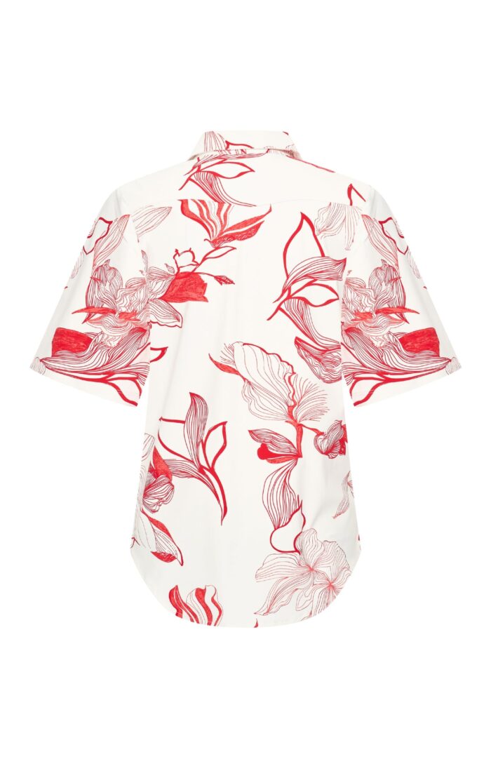 Mi Piaci travel blouse red flower print - Afbeelding 2