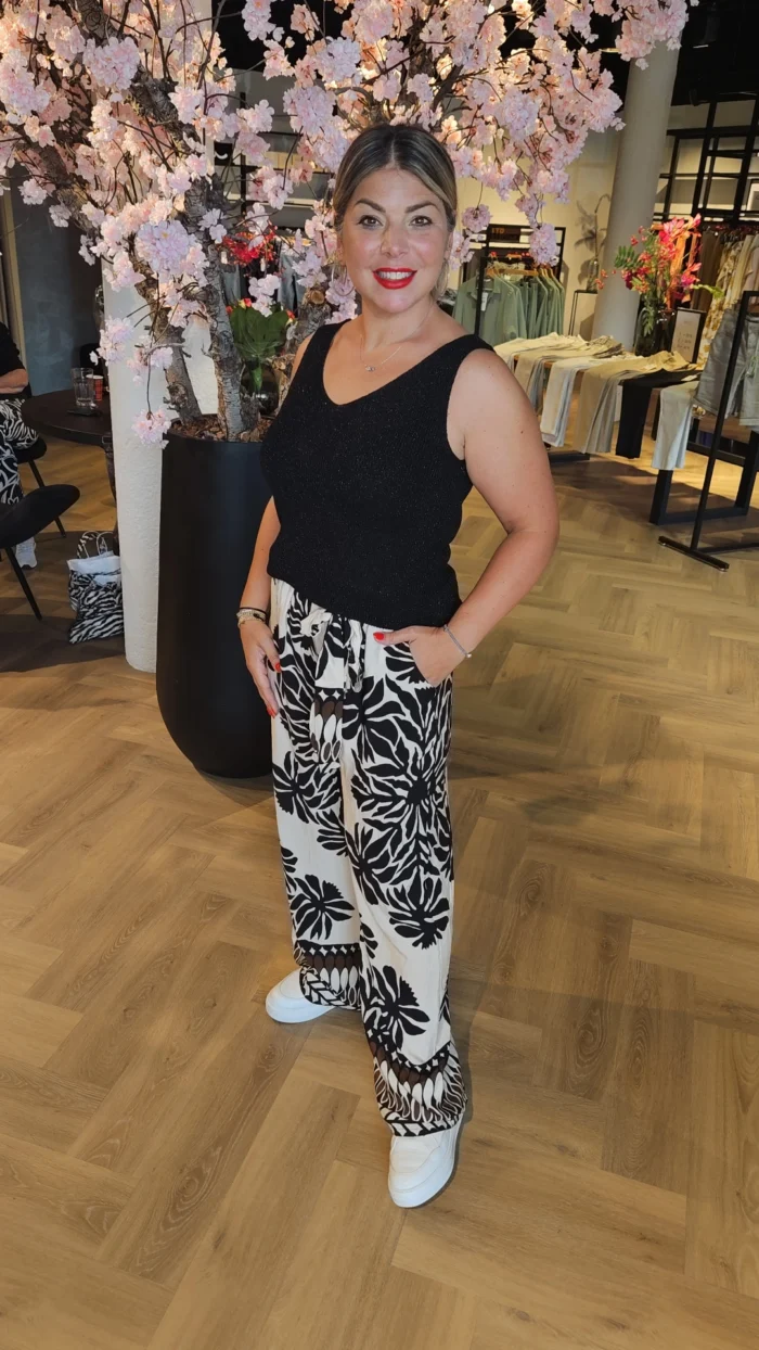 Liza Broek Strait Zwart-Bruin