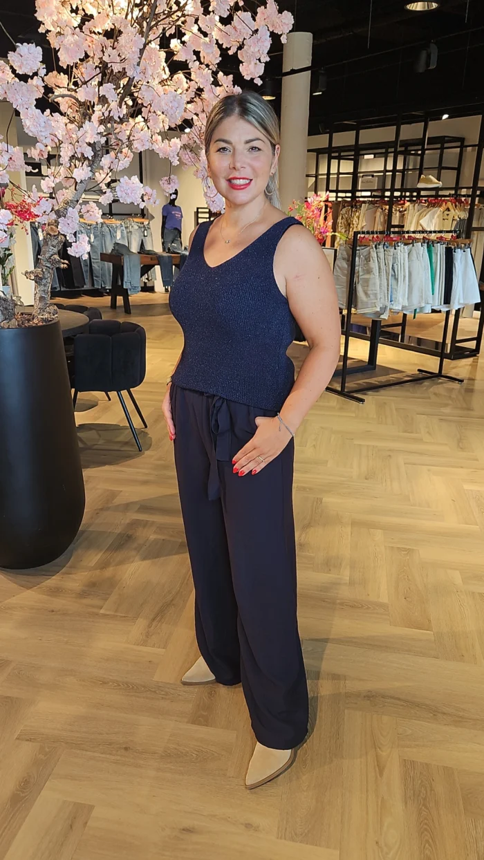 Sophia Wide leg broek blauw
