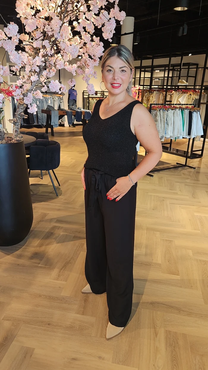 Sophia Wide leg broek zwart