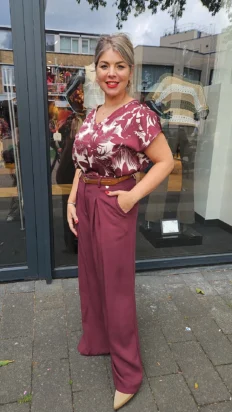 Amelie Alameda broek aubergine