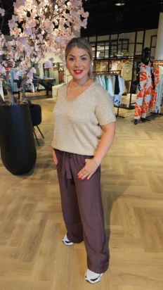 Femke glitter top goud