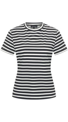 Mi Piace ronde hals blauw-wit