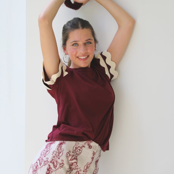 Amelie Acerra top bordeaux - Afbeelding 2