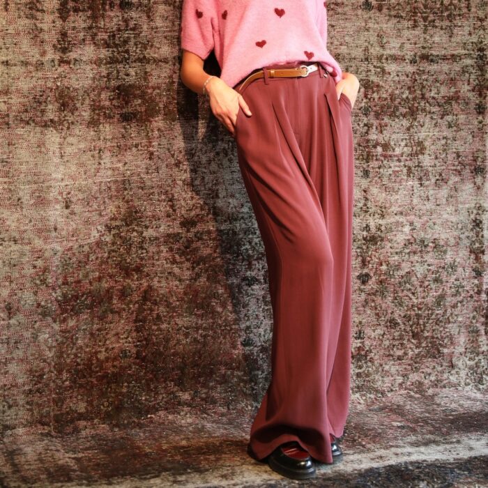 Amelie Alameda broek bordeaux - Afbeelding 2