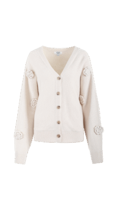 C&S Chloe knit cardigan sand