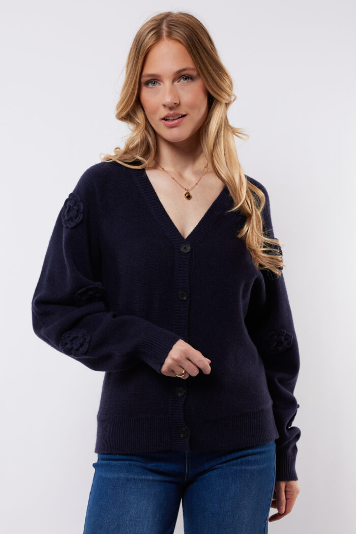 C&S Chloe knit cardigan blauw