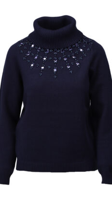 Kdesign B812 pull rolkraag navy