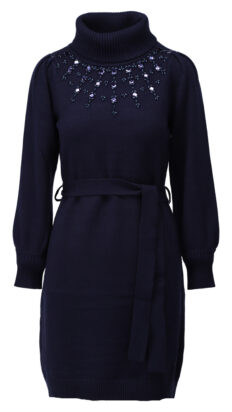 Kdesign B813 gebreide jurk navy