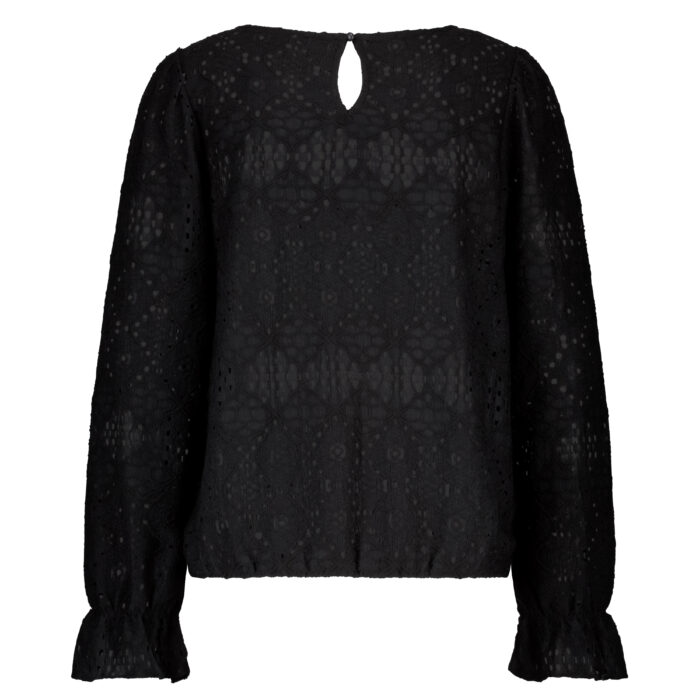 Red Button Sweet Puff sleeve Zwart - Afbeelding 2