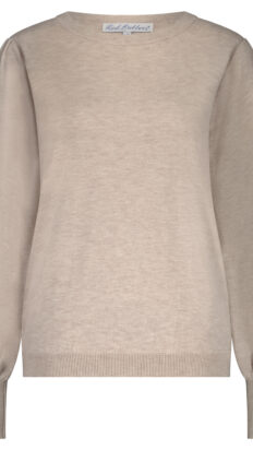 Red Button Sweet Puff sleeve Latte