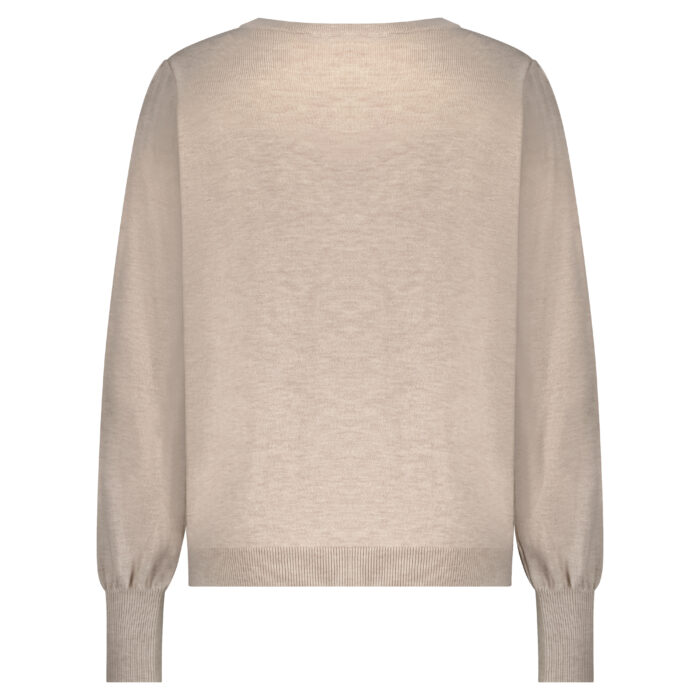 Red Button Sweet Puff sleeve Latte - Afbeelding 2