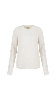 C&S Amelie knit pull wool wit