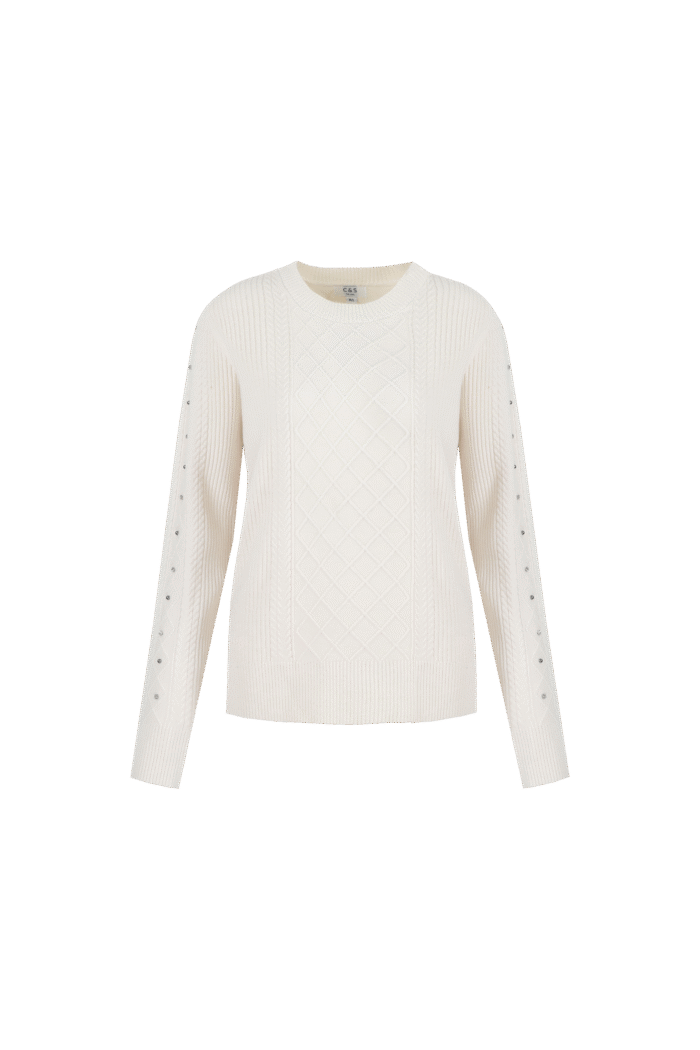 C&S Amelie knit pull wool wit