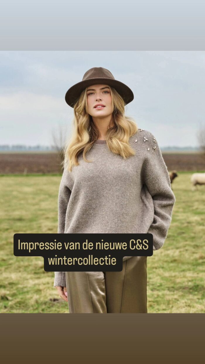 C&S Kirsten knit pull taupe - Afbeelding 3