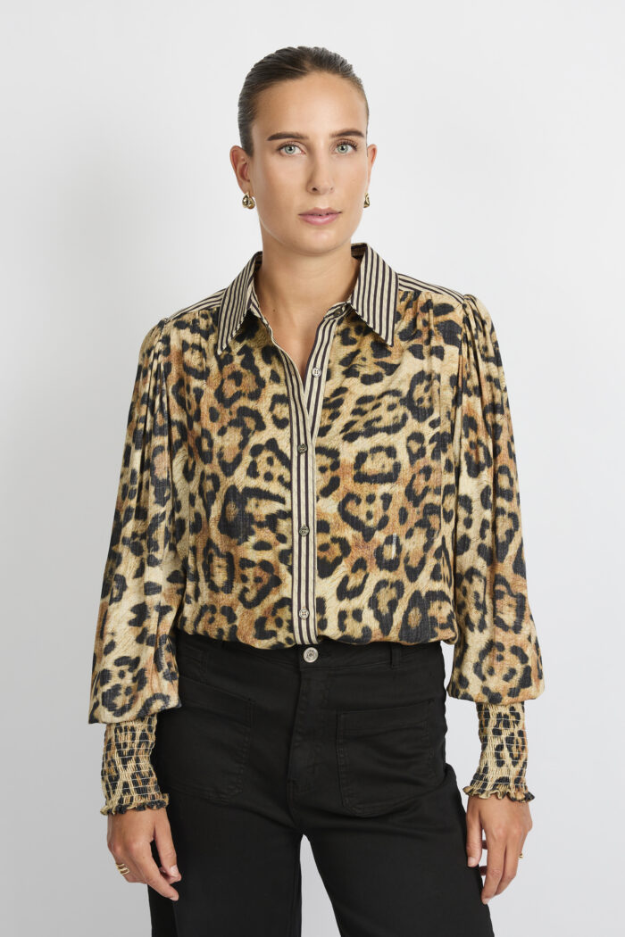 C&S Joanne blouse leopard print