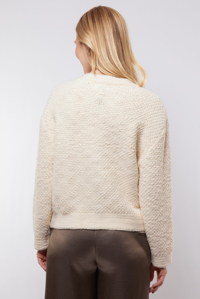 C&S Charlotte knit cardigan wool wit - Afbeelding 2