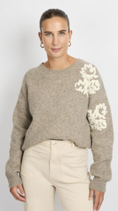 C&S Klaartje knit pull taupe