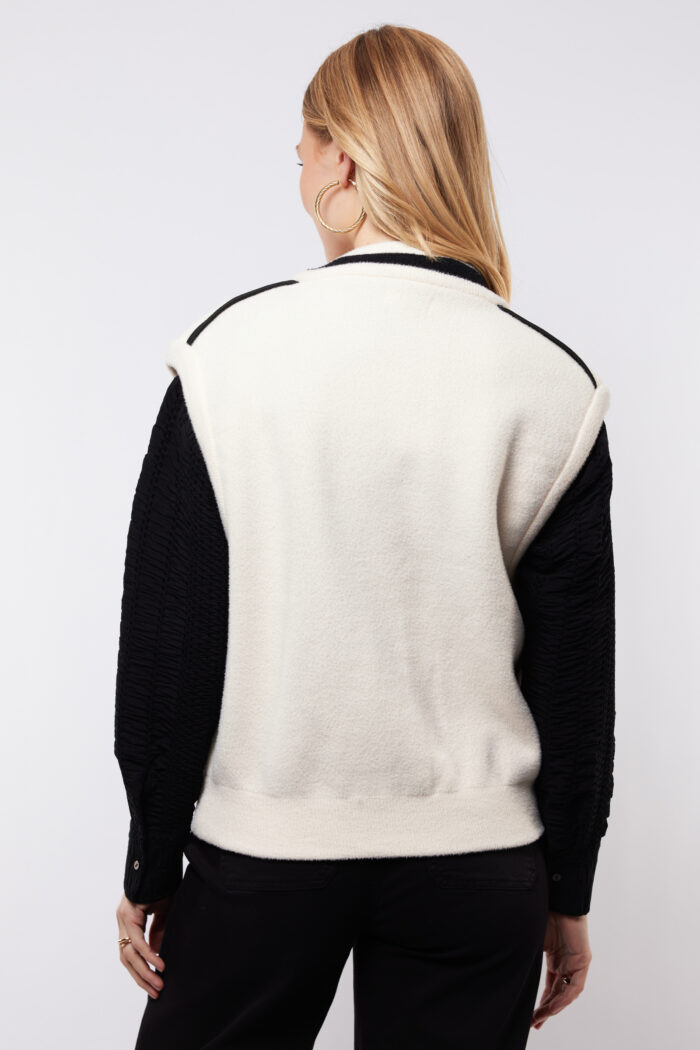 C&S Vesta gilet wool wit black - Afbeelding 2