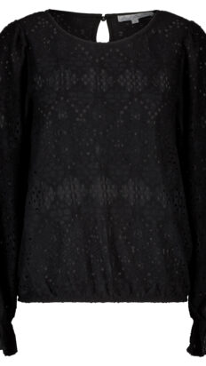 Red Button Top Ajour zwart