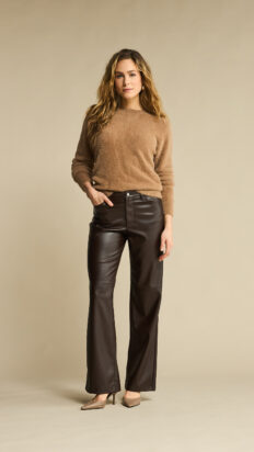 Red Button Fuzzy sweater camel