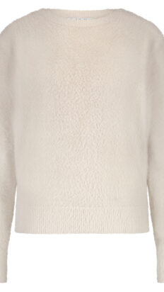 Red Button Fuzzy sweater cream