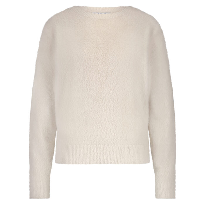 Red Button Fuzzy sweater cream