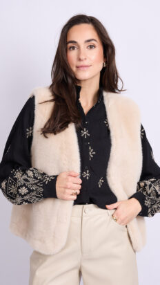 C&S Galina gilet zand