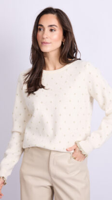 C&S Jasmine trui wool wit