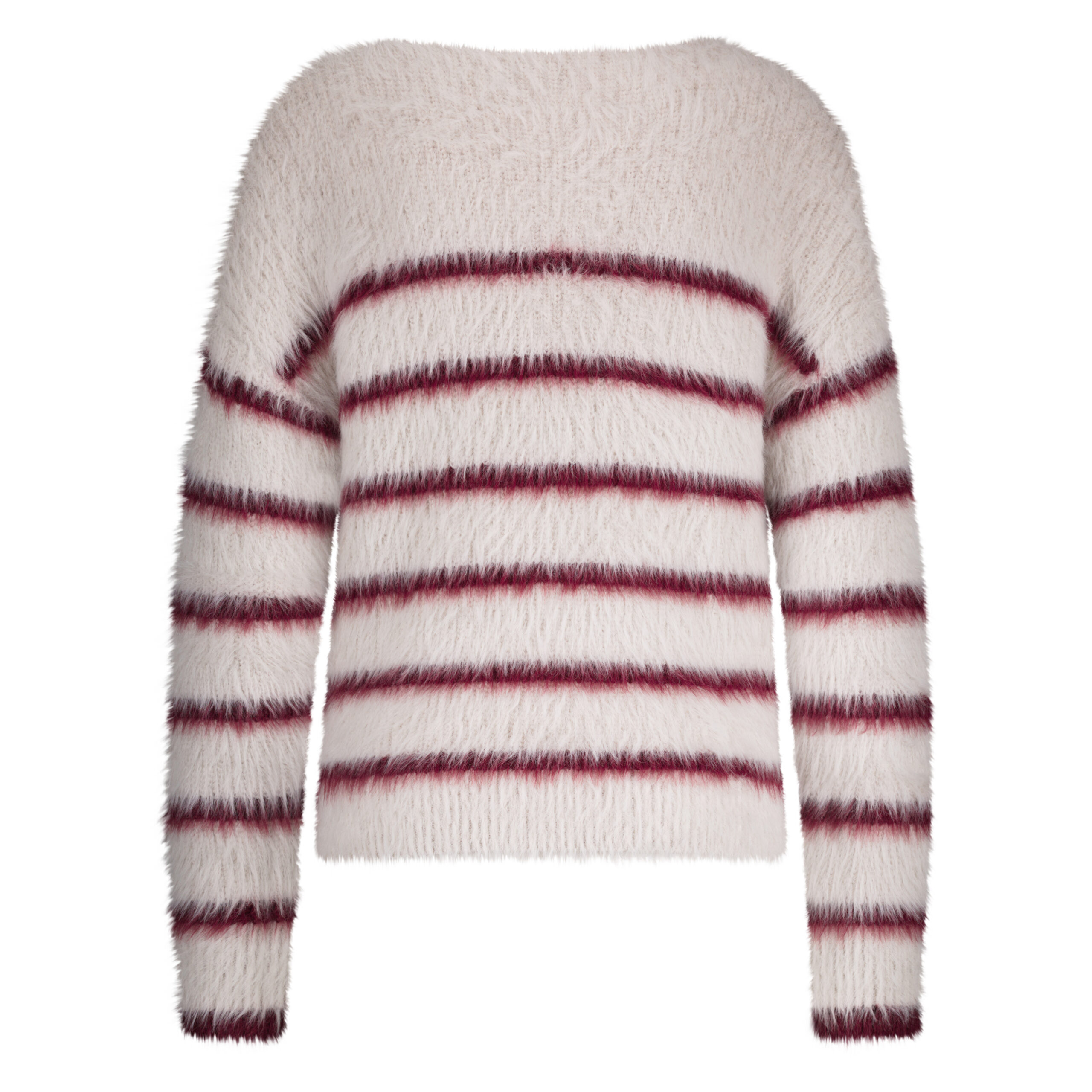 Red Button Fuzzy sweater strip ruby - Afbeelding 5