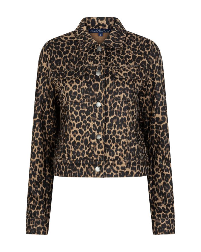 Red Button Jacket Leopard