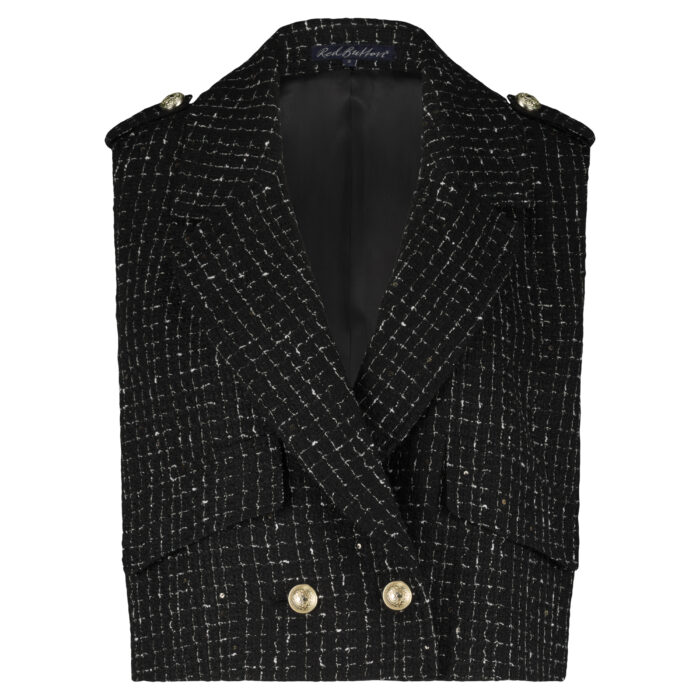 Red Button Skipper Sleeveless boucle - Afbeelding 4