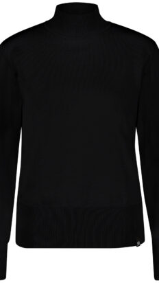 Red Button Turtleneck zwart