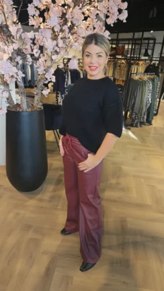 Triple Nine Alpaca trui met naad Zwart