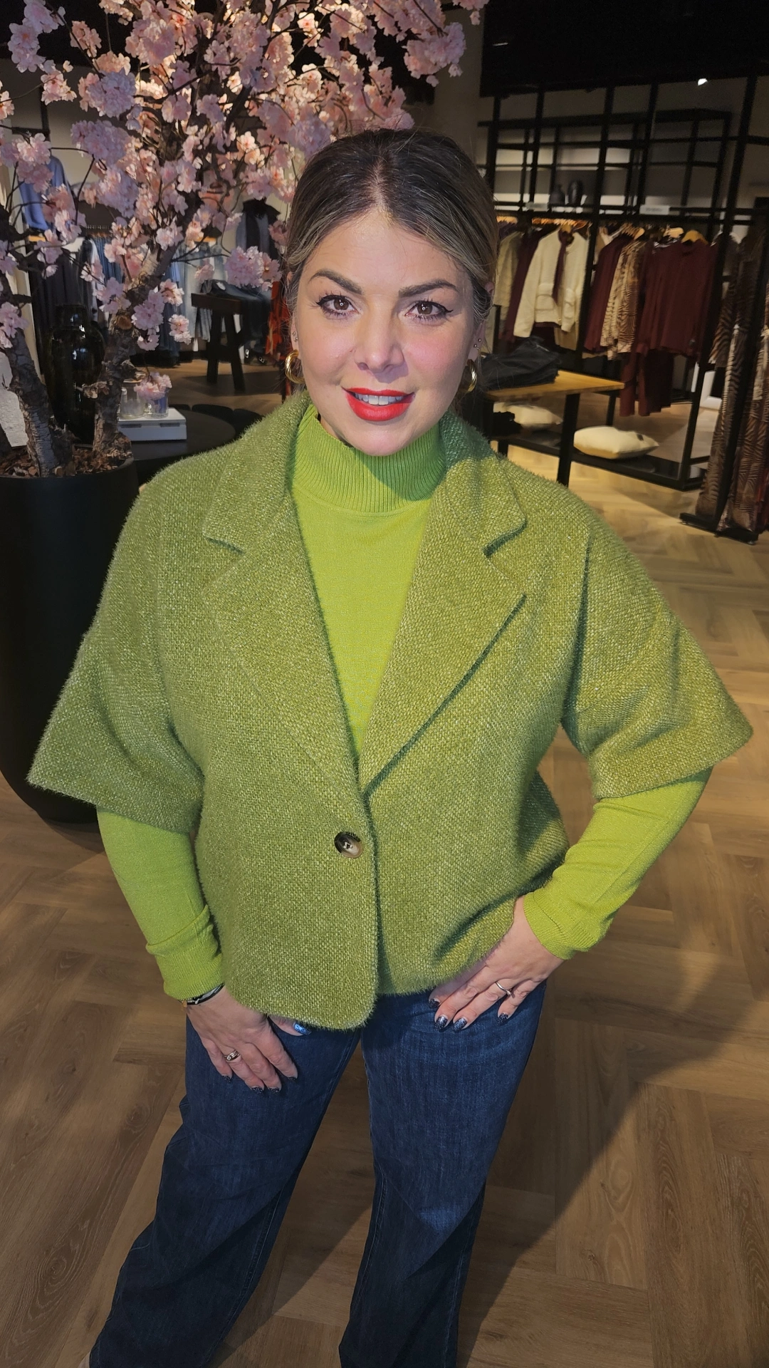 Senorita boucle gilet limoen (vanaf 24/11 weer verkrijgbaar) - Afbeelding 2