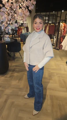 Senorita boucle gilet beige