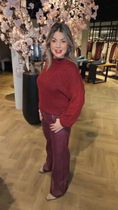 Triple Nine oversized trui Burgundy