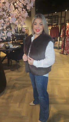 Senorita teddy gilet bruin