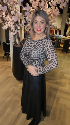 Senorita leopard top beige