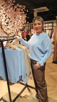 Triple Nine glitter trui blauw