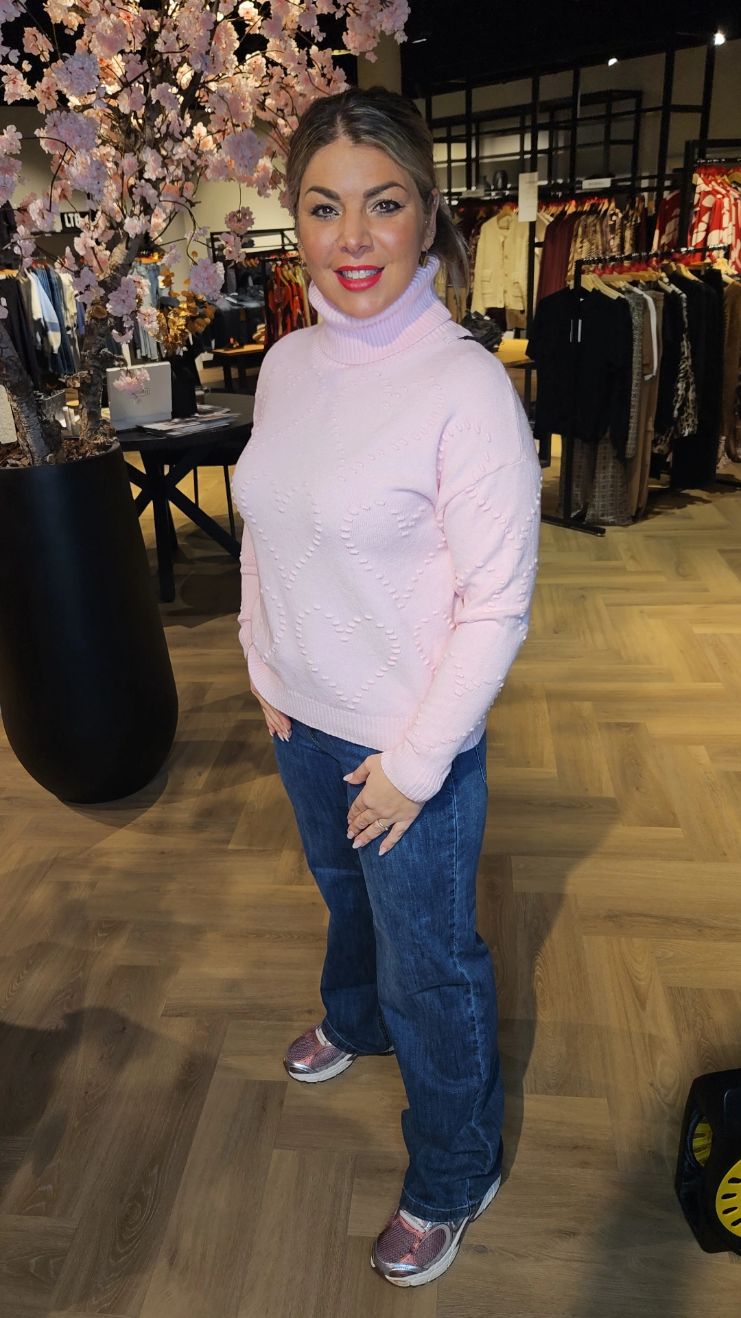 Senorita trui met hartjes roze