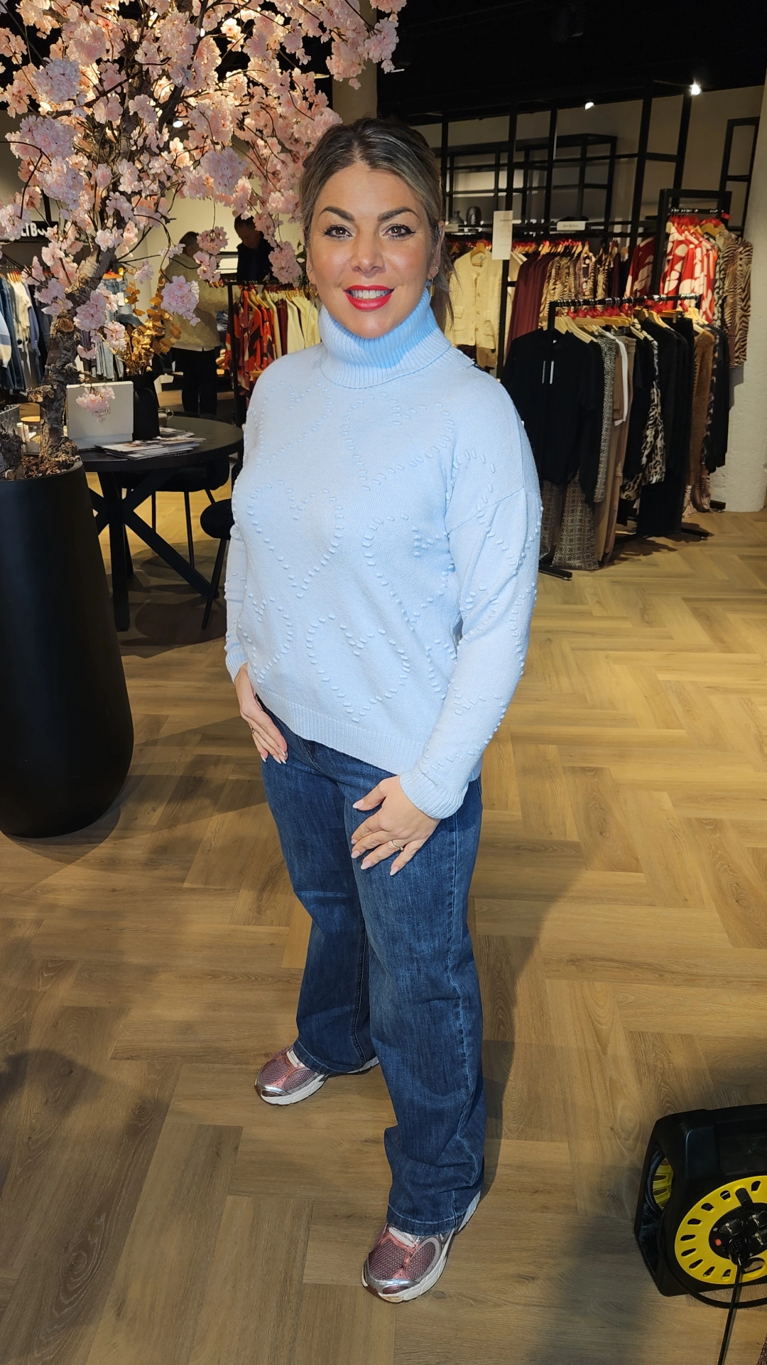 Senorita trui met hartjes licht blauw